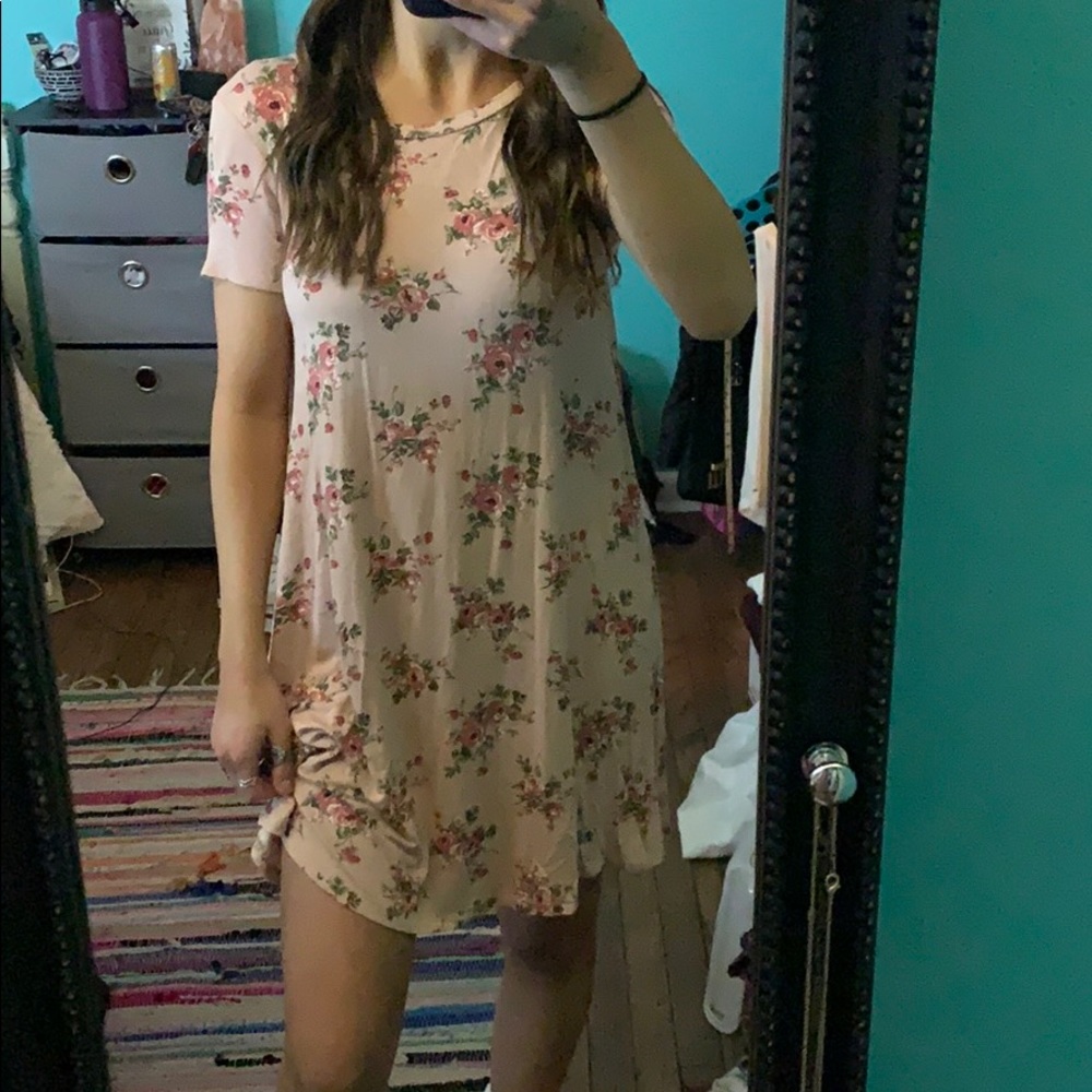 Floral t shirt dress